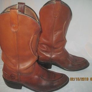 DOUBLE -H Leather Oil Resistant Cowboy Boots, 9 D